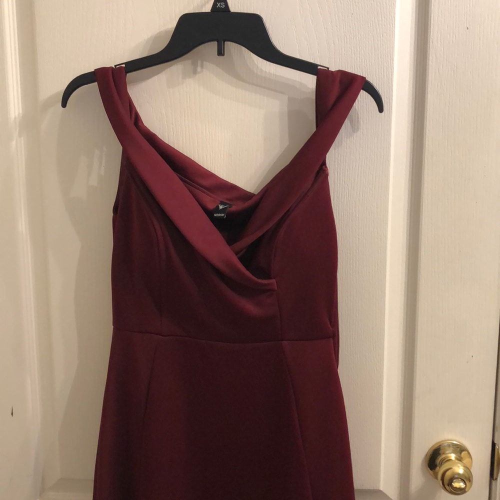 COPY - Windsor Off-Shoulder Burgundy Gown